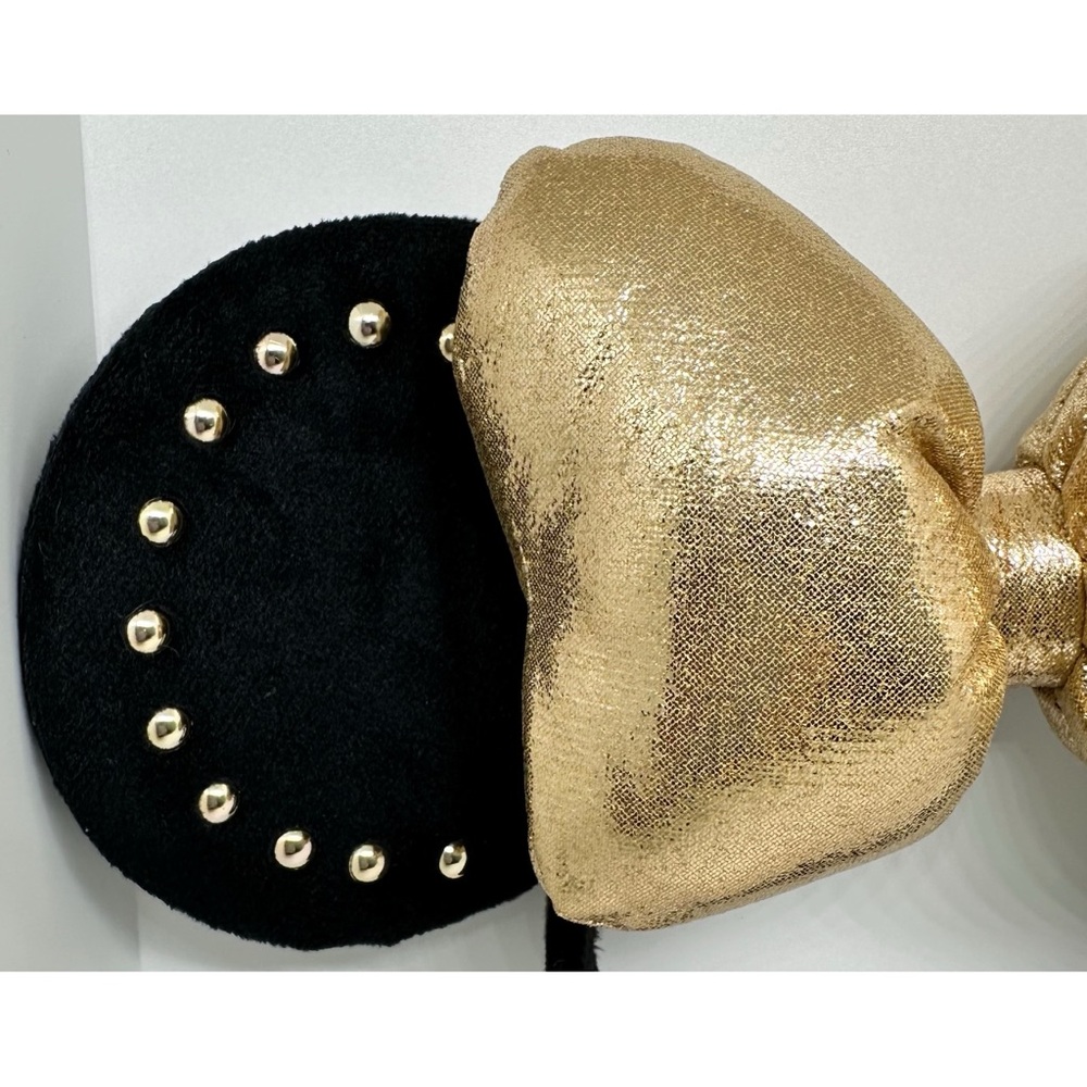 Brand New! Black Velvet Gold Ears Headband - Picture 6 of 8